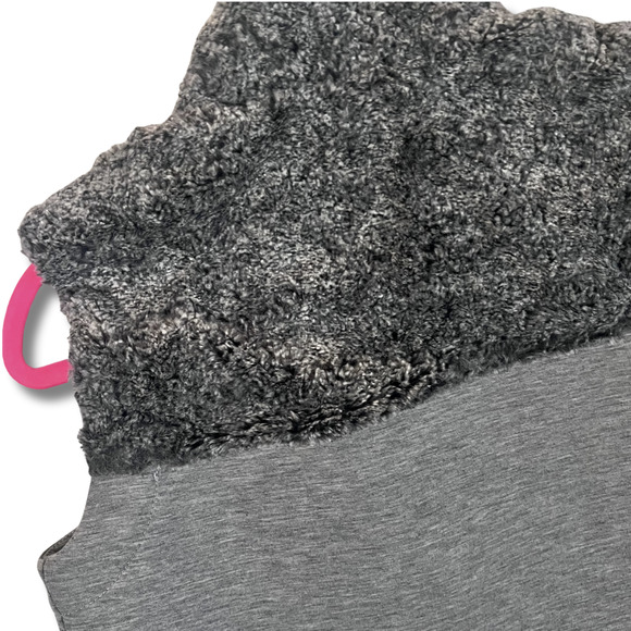 THE NORTH FACE Women's Hybirnation Thermal 3D Vest GRAY Size Small Faux Fur Trim - Picture 3 of 6